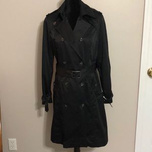Black “Cole Haan” Lined Trenchcoat - Size 8